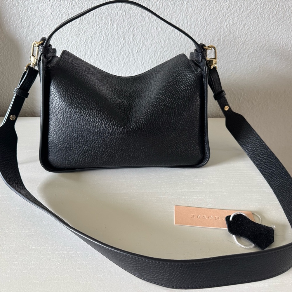 The horse clementine black gold large size bag